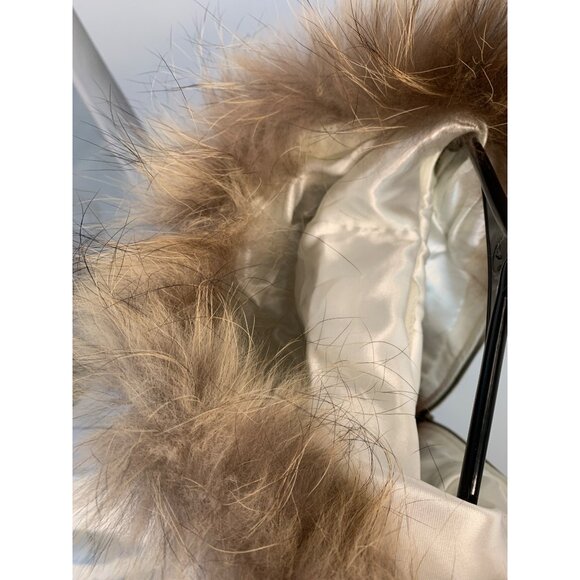 NWT Only Brand Womens White Genuine Rabbit Fur Hooded Vest 8936 Size XS/S - Picture 8 of 11